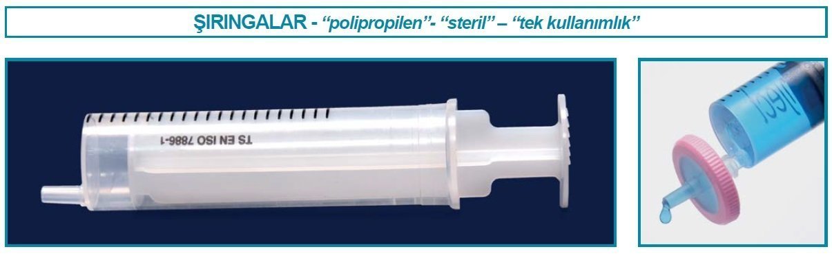 İsolab şırınga - polipropilen - steril - tek kullanımlık