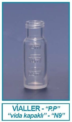 İsolab vial - vida kapak - polipropilen - N9 - 1.5 ml - 11.6x32 mm - şeffaf (100 adet)