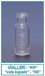 İsolab vial - vida kapak - polipropilen - N9 - 1.5 ml - 11.6x32 mm - şeffaf (100 adet)
