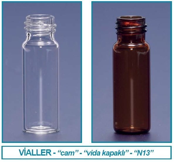 İsolab vial - vida kapak - N13 - 4.0 ml - 14.75x45 mm (100 adet)