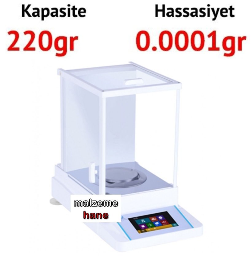 WSA-224T Dokunmatik Ekranlı Analitik Terazi - Hassasiyet: 0.0001 gr. Max: 220 gr.