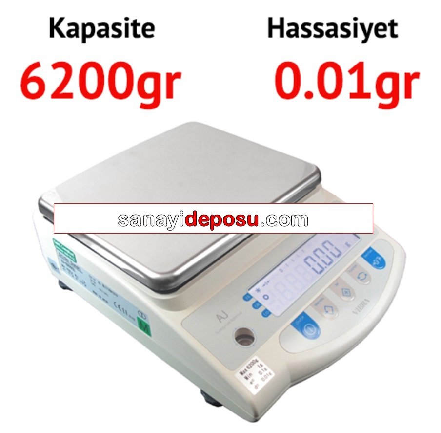 AJ 6200 Dijital Hassas Terazi - Hassasiyet: 0.01 gr. Max: 6 kg.