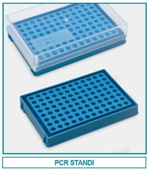 İsolab PCR tüp standı - 96 delikli (1 adet)