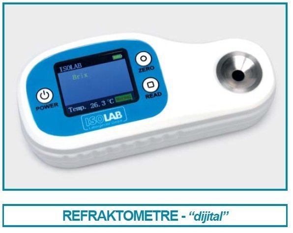 İsolab refraktometre - dijital - 0 - 95 % brix (1 adet)