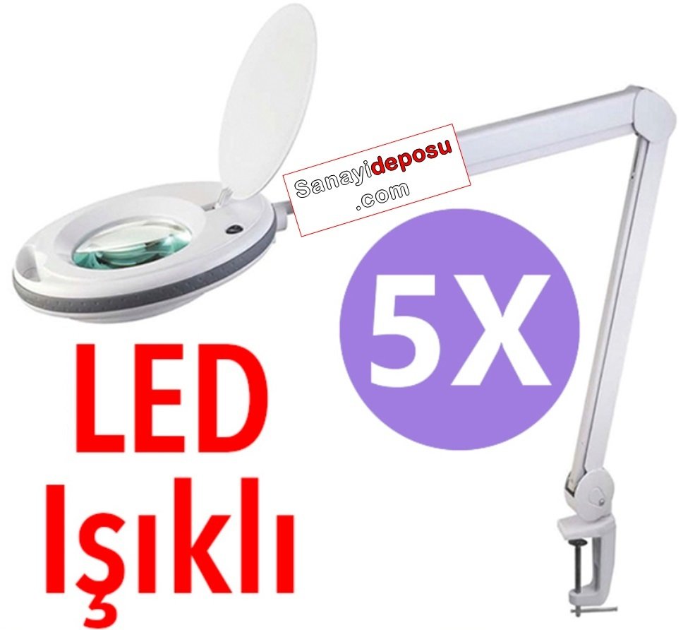 B150 LED Işıklı Masaüstü Büyüteç (5X)