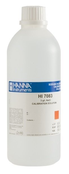 HANNA HI7083M Standard Solution at 3.0 g/L NaCl, 230 mL bottle