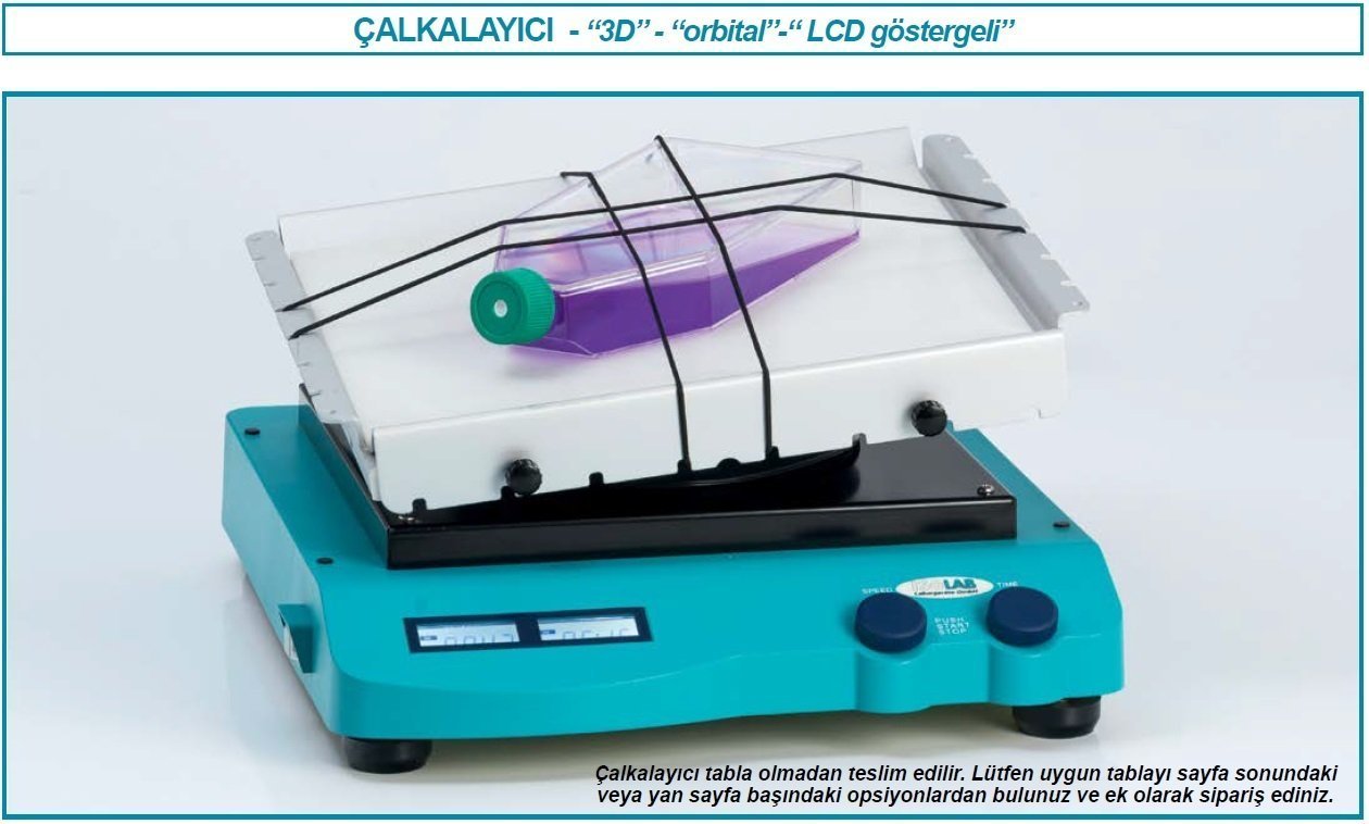 İsolab çalkalayıcı - 3D - LCD göstergeli (1 adet)