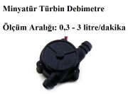 Mini PVC Türbin Debimetre (Siyah)