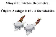 Minyatür PVC Türbin Debimetre (Beyaz)