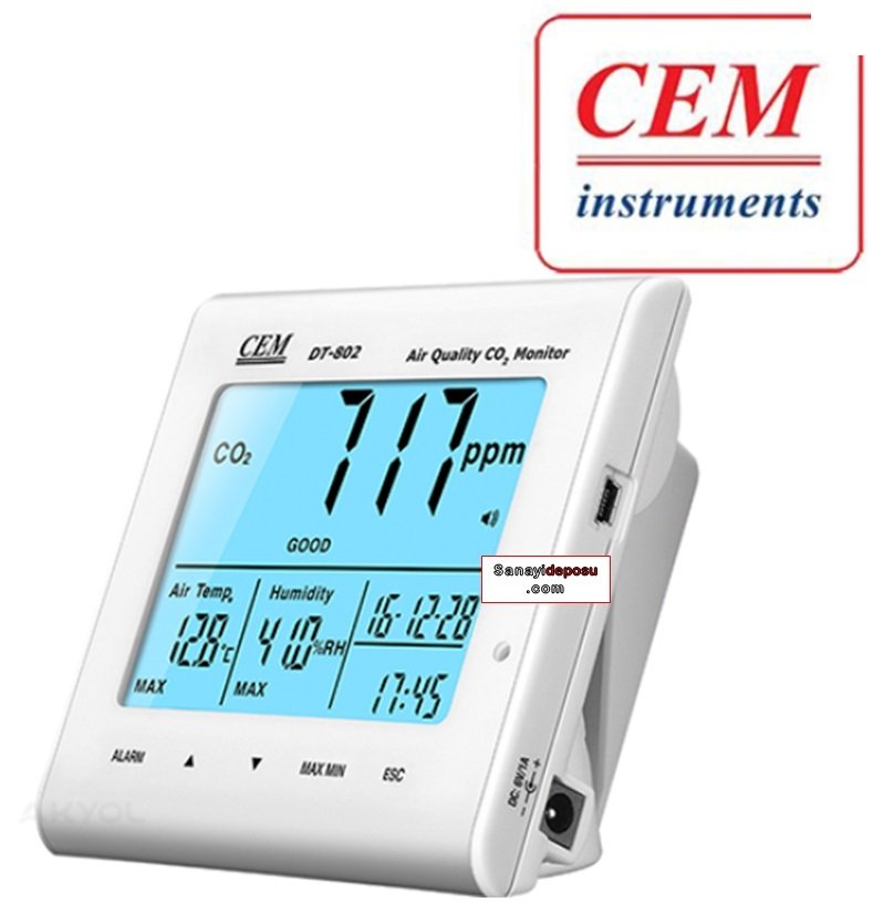CEM DT-802 Hava Kalitesi Ölçüm Cihazı Karbondioksit Ölçer