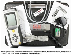 CEM DT8890 Manometre - Fark Basınç Ölçer