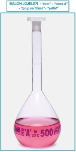İsolab balon joje - standard - şeffaf - A kalite - grup sertifikalı - mavi skala