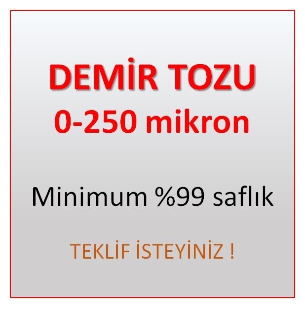 Mikronize Demir Tozu 0-250 mikron