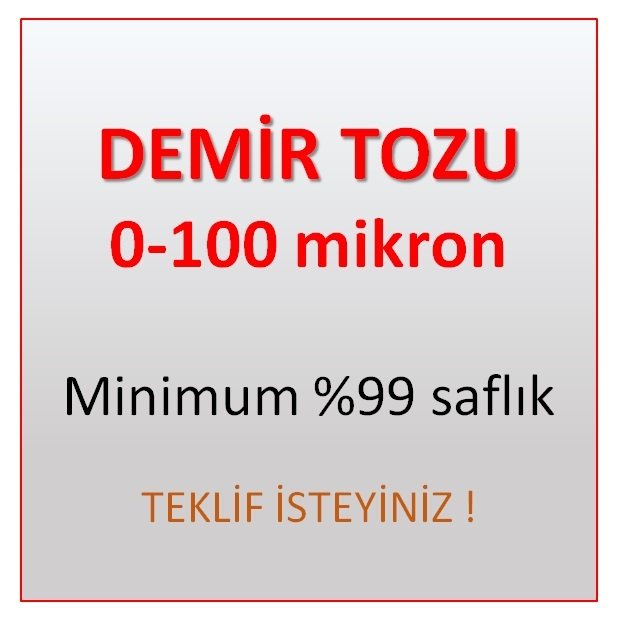 Mikronize Demir Tozu 0-100 mikron