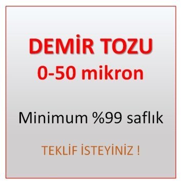 Mikronize Demir Tozu 0-50 mikron