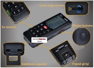 CEM iLDM-150 Çok Fonksiyonlu Bluetooth Lazermetre (70 metre ölçüm)