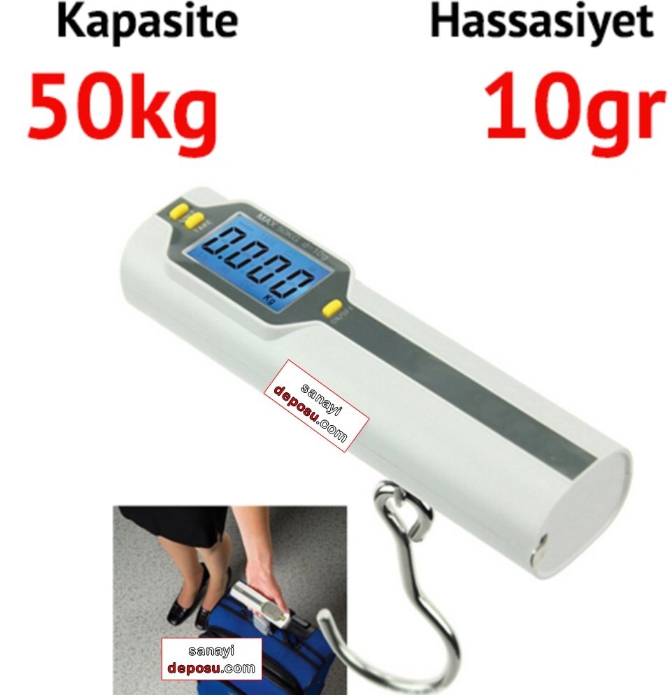 CH150 Elektronik Bagaj Terazisi - Hassasiyet: 10 gr. Max: 50 kg.