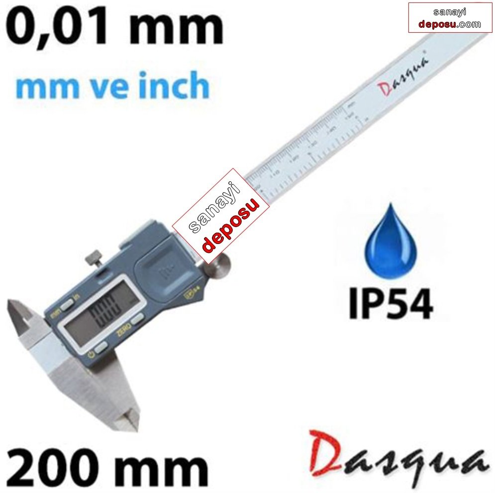 Dasqua 2110-200 Dijital Kumpas 0-200 mm