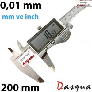 Dasqua 2111-200 Geniş Ekranlı Kumpas 0-200 mm