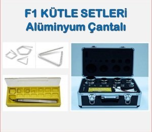 Alüminyum Çantalı F1 Sınıf Ağırlık Setleri 1 gram - 500 gram (12 parça)