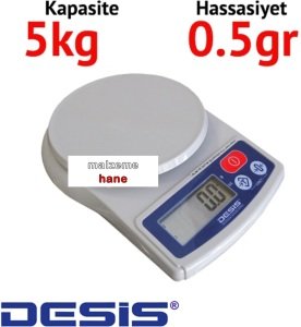 Desis LB 5000 Dijital Hassas Terazi - Hassasiyet: 0.5 gr. Max: 5 kg.