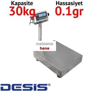 Desis RWP Dijital Boya Terazisi - Hassasiyet: 0.1 gr. Max: 30 kg.