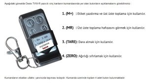 Desis TVW-R Kablosuz Yazıcılı Vinç Kantar - 2 Ton