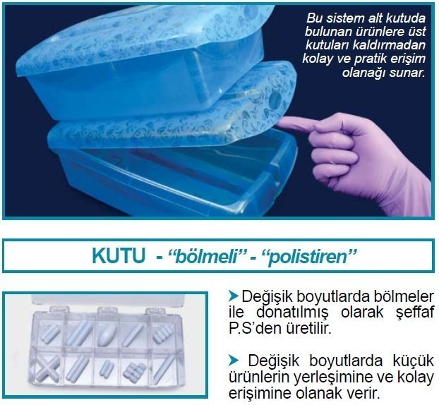 İsolab kutu - P.S - bölmeli (1 adet)