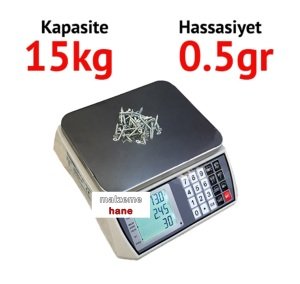 EKOTER H7C-15 Dijital Hassas Sayıcı Terazi Hassasiyet: 0.5 gr. Max: 15 kg.