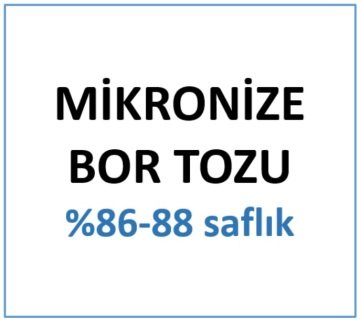 Mikronize Bor Tozu %86-88