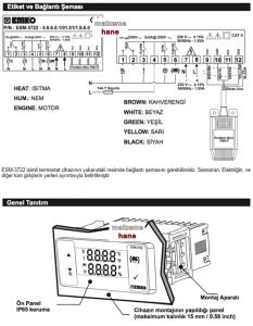 ESM-3722 Nem Ölçerli Dijital Termostat