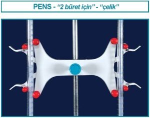 İsolab büret pensi - metal - iki büret için (1 adet)