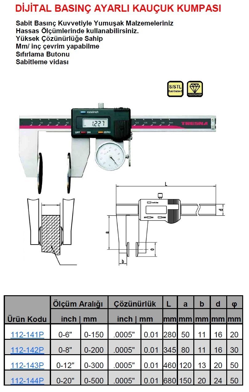 Dijital Basınç Ayarlı Kauçuk Kumpası 500mm