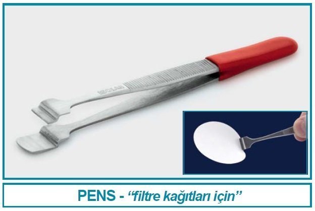 İsolab pens - metal - filtre kağıdı için (1 adet)