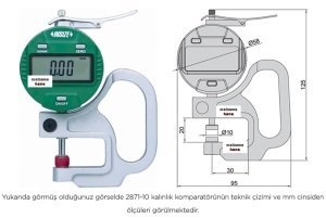 Insize 2871-10 Kalınlık Komparatörü (0.01 MM)