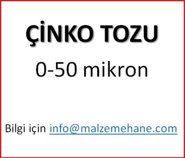 Çinko Tozu 0-50 mikron