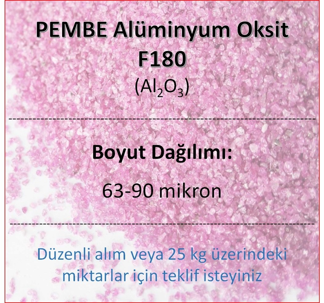 Pembe Alüminyum Oksit F180 - Al2O3 - 63─90mikron