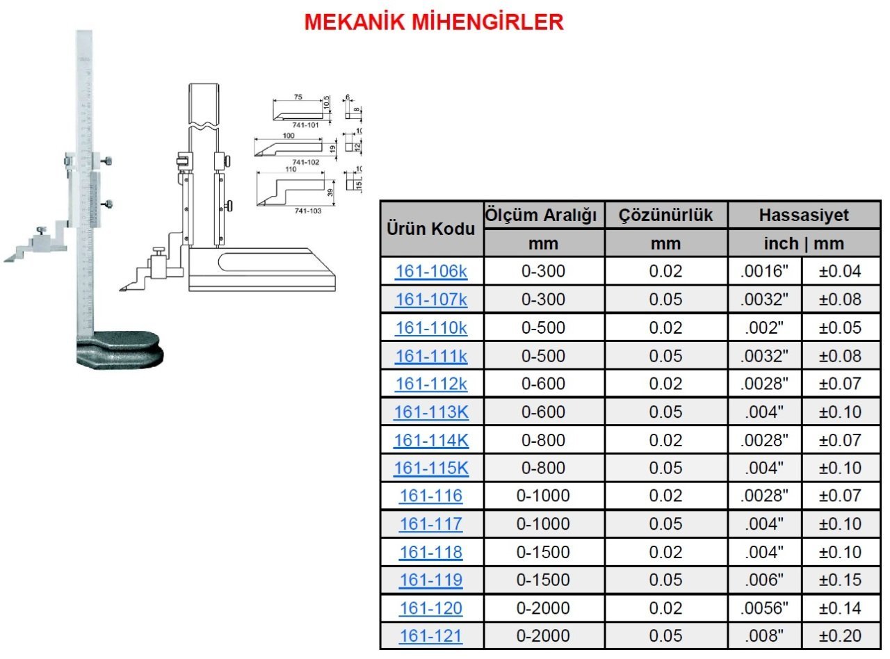 Mekanik Mihengir 300/0.05mm