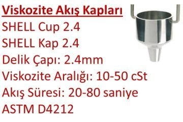 SHELL Viskozite Akış Kabı - (2.4mm & 10-50 cSt) - ASTM D4212