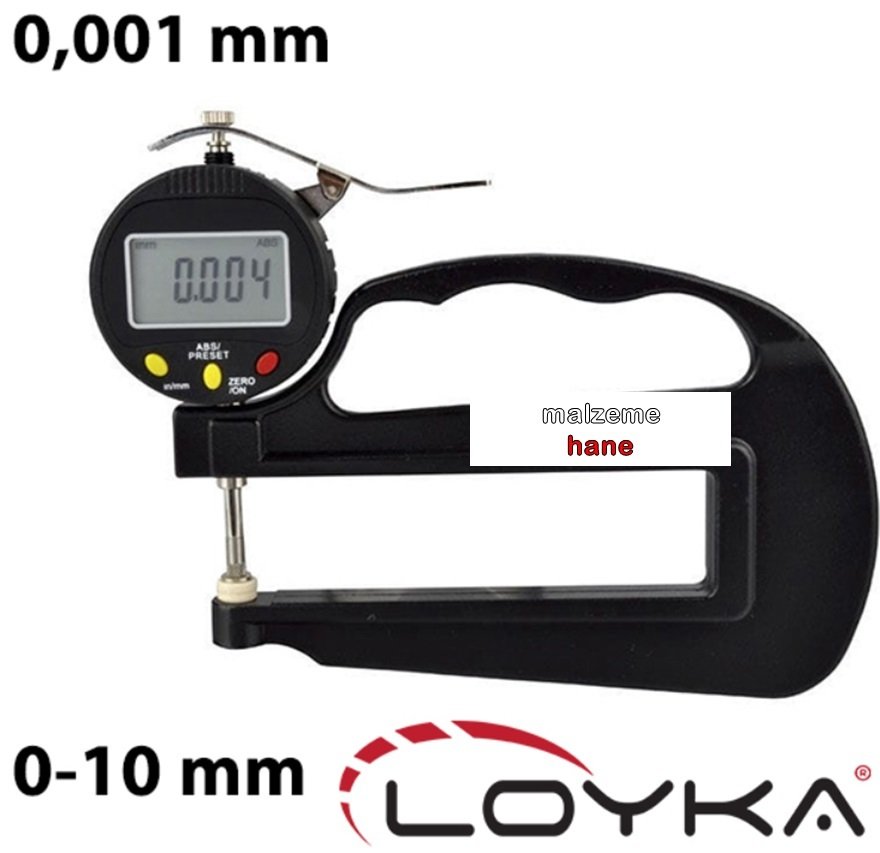LOYKA 5331-10 Geniş Ağızlı Kalınlık Komparatörü (0.001 MM-120 MM)