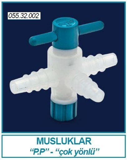 İsolab musluk - 3 yollu (1 adet)