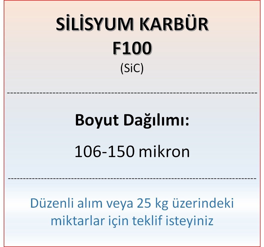 Silisyum Karbür F100 - SiC - 106-150mikron