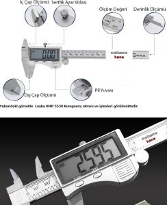 Loyka KMP 5530 Geniş Ekranlı Kumpas 0-300 mm