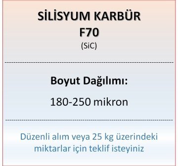 Silisyum Karbür F70 - SiC - 180-250mikron