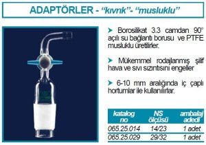 İsolab adaptör - eğimli - musluklu (1 adet)