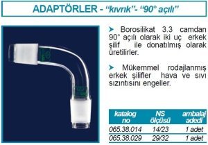 İsolab adaptör - alım - sade - eğimli 90 derece açılı (1 adet)