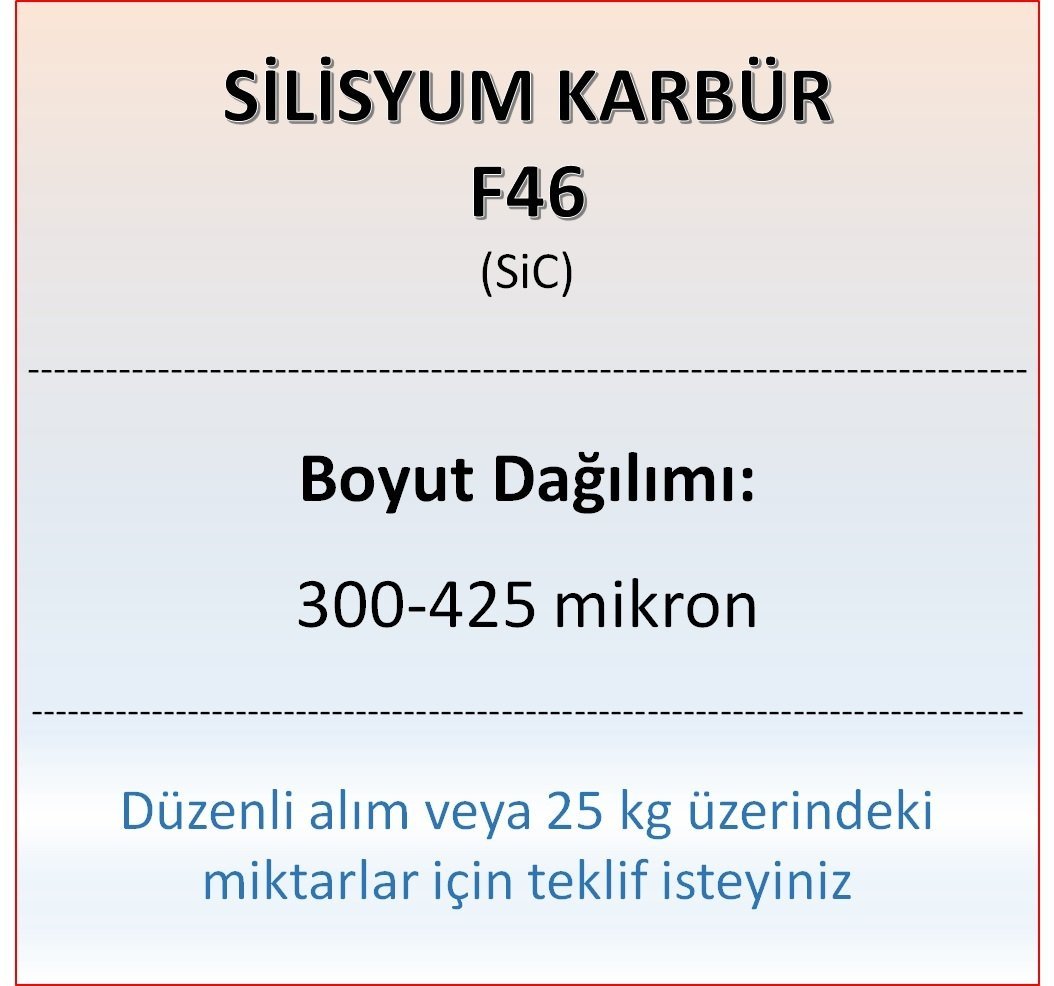 Silisyum Karbür F46 - SiC - 300-425mikron