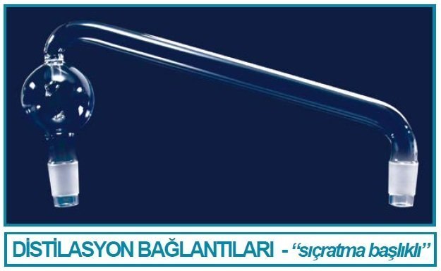 İsolab distilasyon bağlantıları - sıçratma tutuculu - kondensersiz (1 adet)