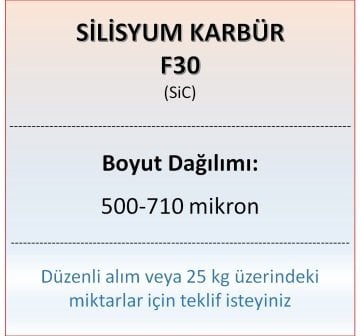 Silisyum Karbür F30 - SiC - 500-710mikron