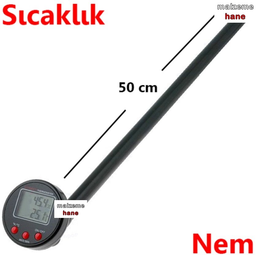 LYK 9233B 50 cm Problu Sıcaklık ve Nem Ölçüm Cihazı